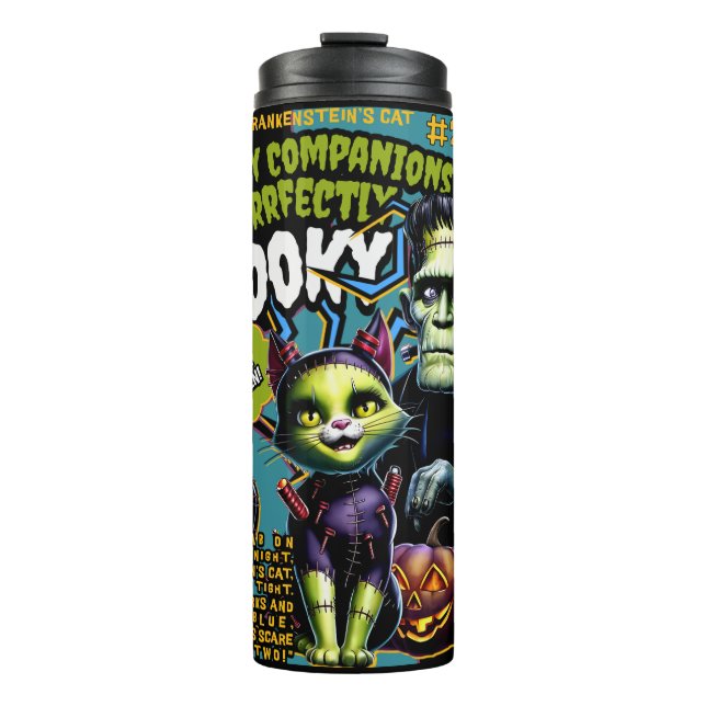 TERMO HALLOWEEN EL GATO DE FRANKENSTEIN (Anverso)