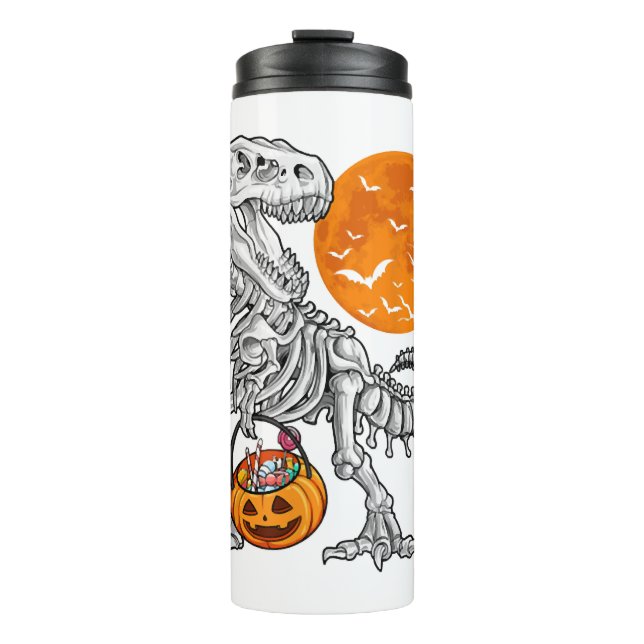 Termo Halloween es para niños Dinosaur Skeleton T rex (Anverso)