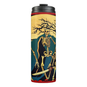 Termo Halloween - Esqueletos Woodcut 4 Tumbler térmico