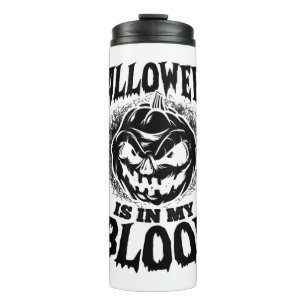 Termo Halloween Está En Mi Sangre - Halloween Calabaza H