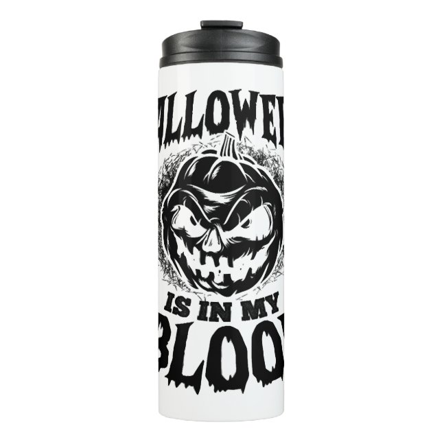Termo Halloween Está En Mi Sangre - Halloween Calabaza H (Anverso)