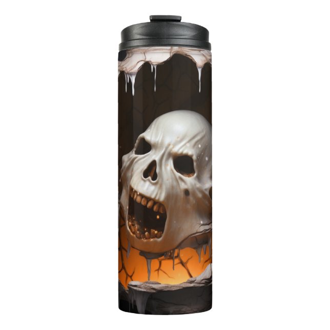 Termo Halloween Fantasma Crackeado De Halloween 3D (Anverso)