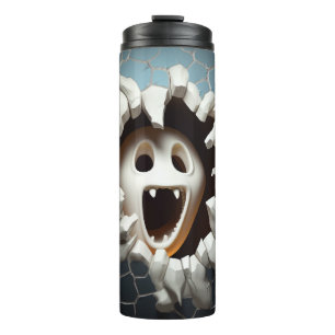 Termo Halloween Fantasma Crackeado De Halloween 3D