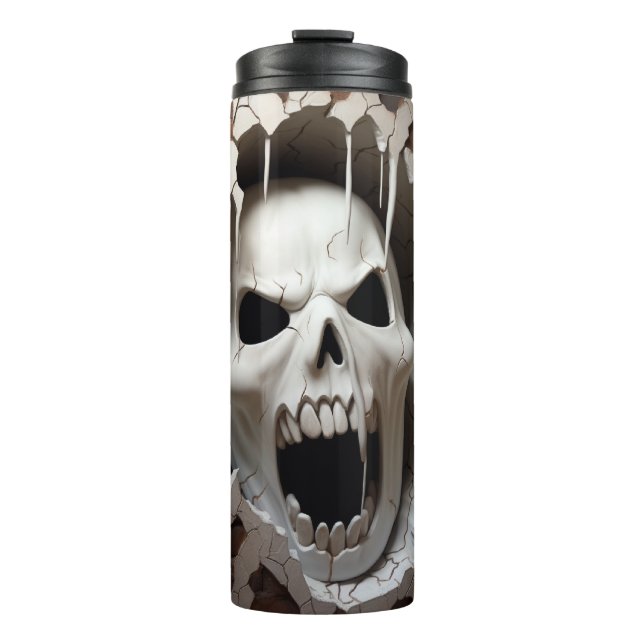 Termo Halloween Fantasma Crackeado De Halloween 3D (Anverso)