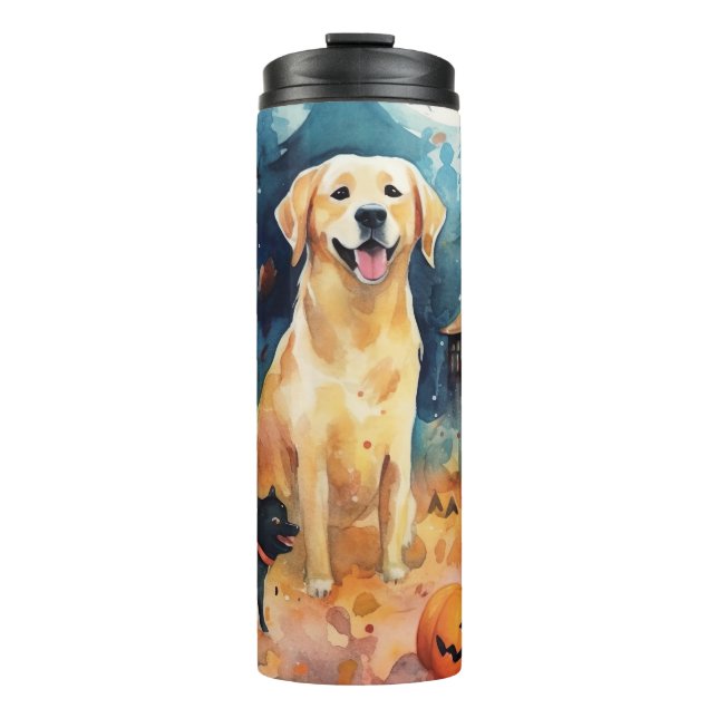 Termo Halloween Finlandés Lappund Con Calabazas Temerosa (Anverso)