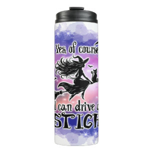 Termo Halloween Funny Witch Riding Broom