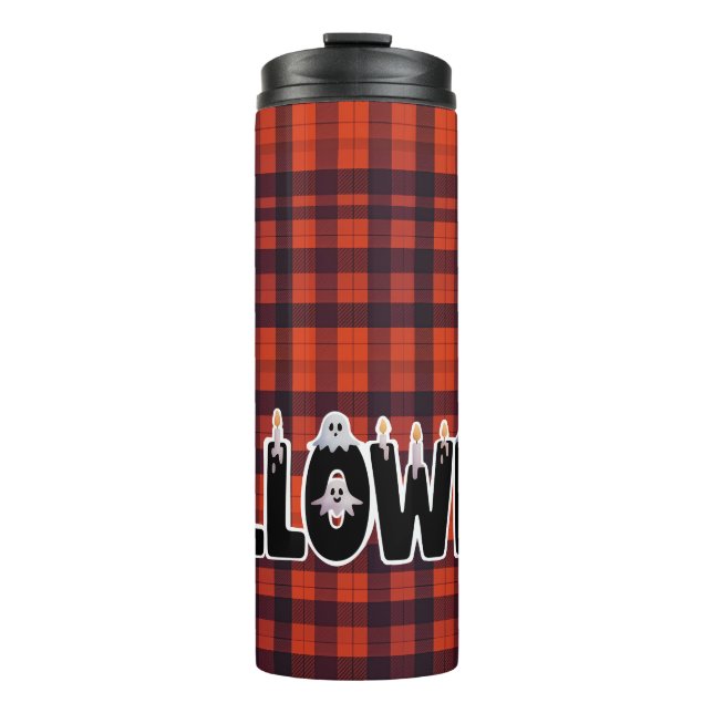 Termo Halloween Ghost Candle Lettering (Anverso)