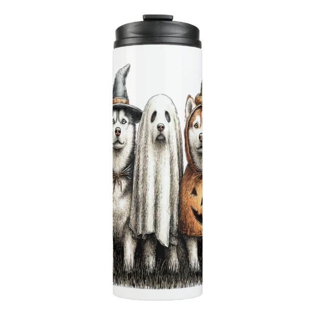 Termo Halloween Ghost Siberian Husky Dog (Anverso)