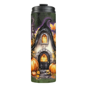 Termo Halloween Gothic Fall Hada Cottage Green Argyle