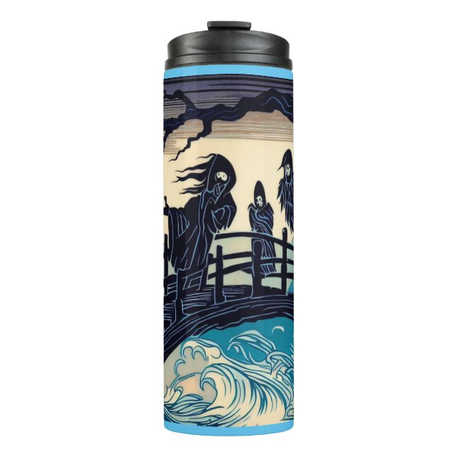 Termo Halloween - Haunted Bridge Woodcut 2 (Anverso)