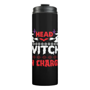 Termo Halloween Head Witch In Charge Birthday