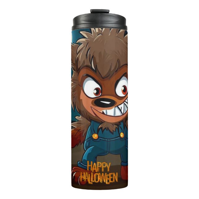 Termo Halloween/otoño/Werewolf/Personalizado (Anverso)