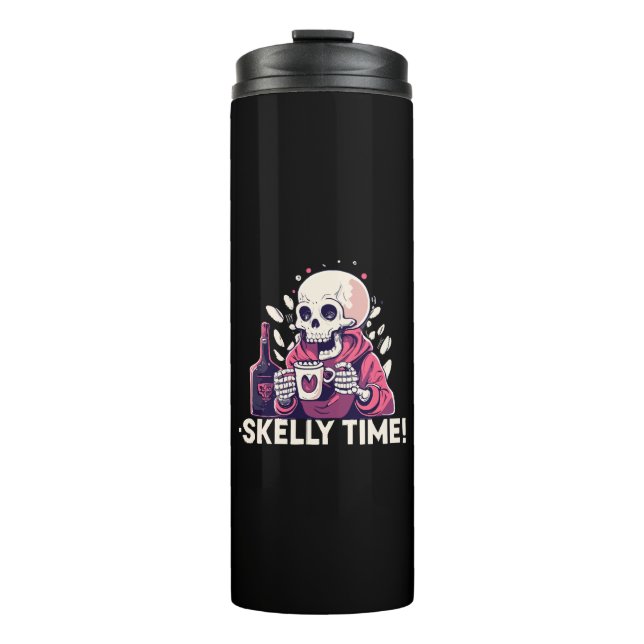 Termo halloween pero es hora de skelly (Anverso)