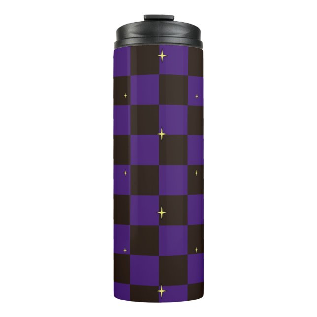 Termo Halloween Plaid Star Pattern Thermal Tumbler (Anverso)
