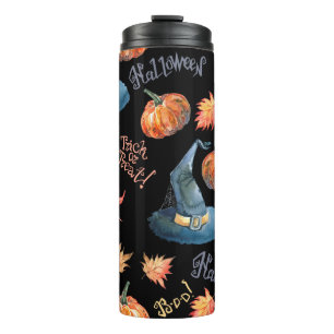 Termo Halloween seamless pattern with halloween pumpkin,