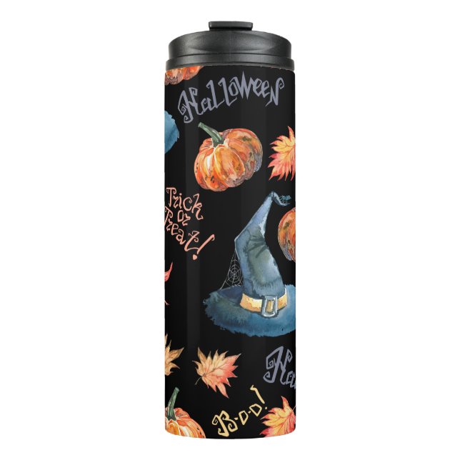 Termo Halloween seamless pattern with halloween pumpkin, (Anverso)