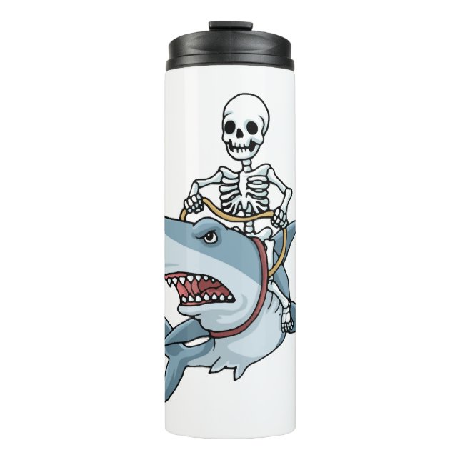 Termo Halloween Skeleton Shark regalo de Halloween (Anverso)