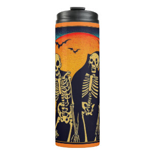 Termo Halloween - Skeletons Woodcut 1