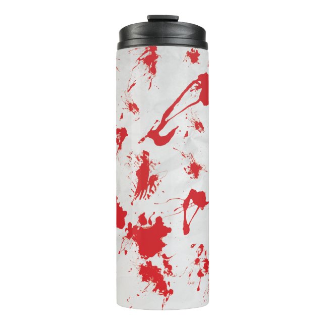 Termo Halloween Splatter Splatter Splatter Blanco Rojo (Anverso)