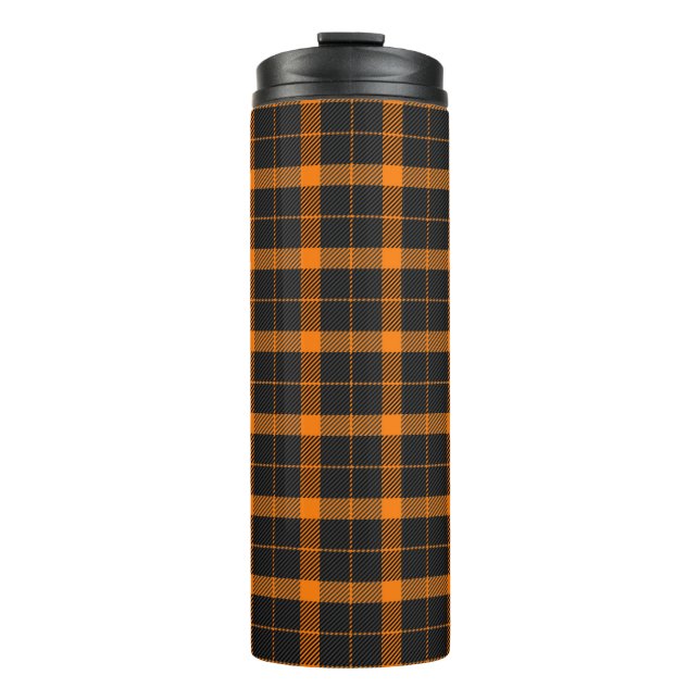 Termo Halloween Tartan plaid. Scottish pattern in orange (Anverso)