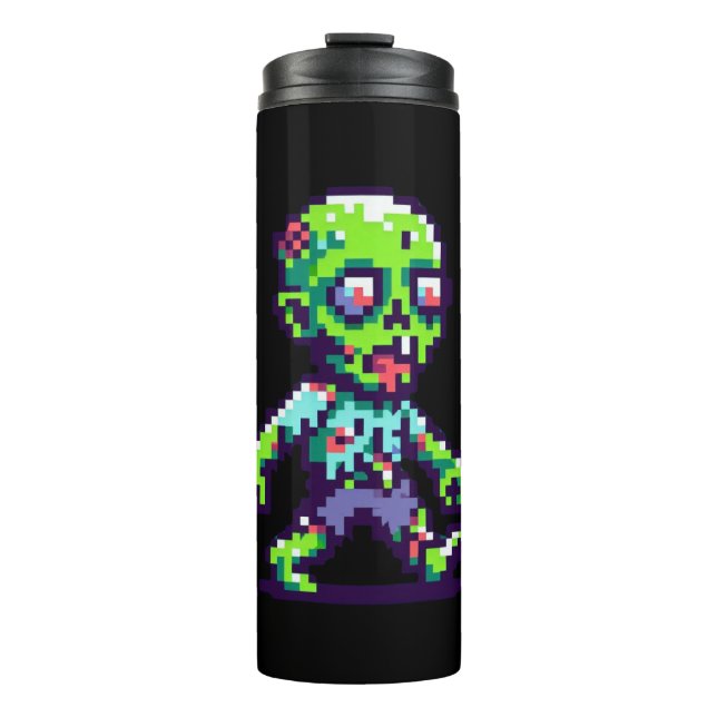 Termo Halloween zombie de 8 bits (Anverso)