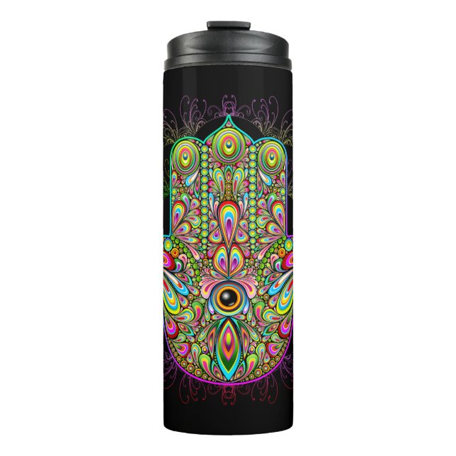 Termo Hamsa Fatma Hand Psychedelic Art (Anverso)