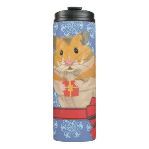 Termo Hamster de Navidades de copas de nieve