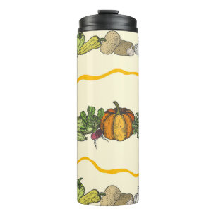 Termo Hand drawn seamless pattern of natural vegetables