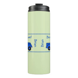 Termo Handpainted Vintage Blue Truck NAME Dad Birthday