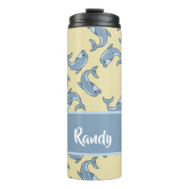 Termo Happy blue dolpins pattern