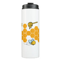 Happy Cute Bee Comb Funny Honey Pattern