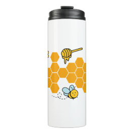 Termo Happy Cute Bee Comb Funny Honey Pattern