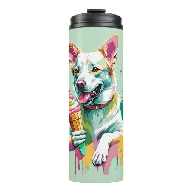 Termo Happy Dog eating an ice-cream (Anverso)