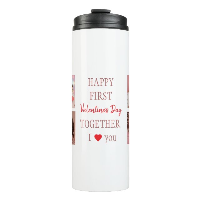 Termo Happy First Valentine's Day Custom Thermal Tumbler (Anverso)