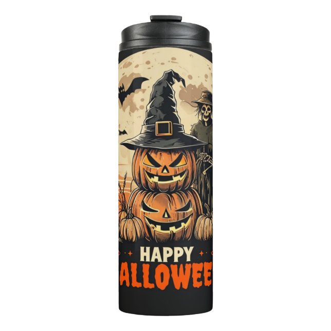 Termo Happy Halloween Scarecrow Pumpkin Thermal Tumbler (Anverso)