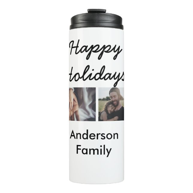 Termo Happy holidays father son Christmas photo family n (Anverso)