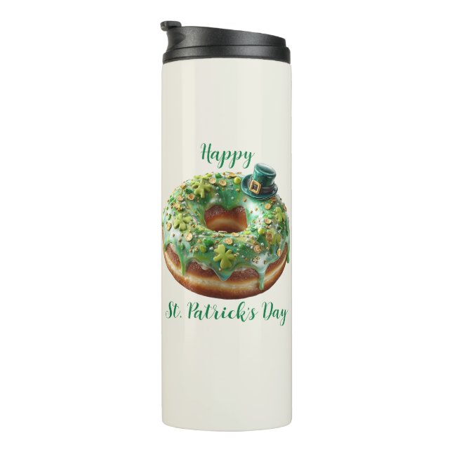 Termo Happy St. Patrick’s Day Donut with Leprechaun Hat (Rotado hacia la derecha)