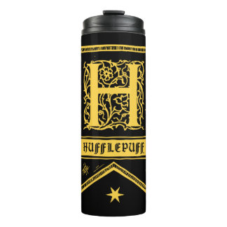 Termo Harry Potter | Bandera de Monograma de Hufflepuff