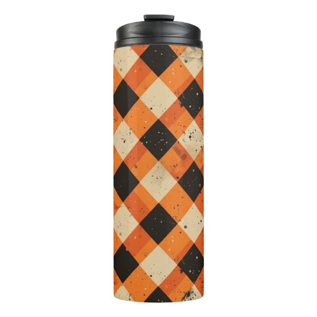Termo Harvest Argyle Halloween Thermal Tumbler (Anverso)