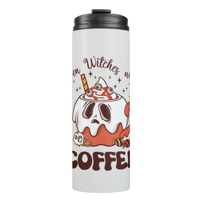 Termo Hasta las brujas necesitan café (Anverso)