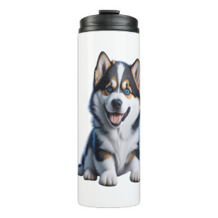 Termo HD Adorable Alaskan Malamute retrato de cachorro -