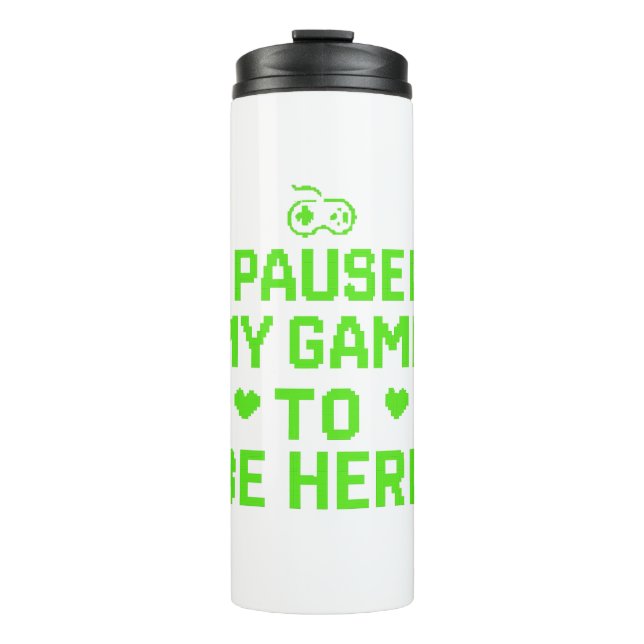 Termo He parado mi juego Neon Pixel Art (Anverso)