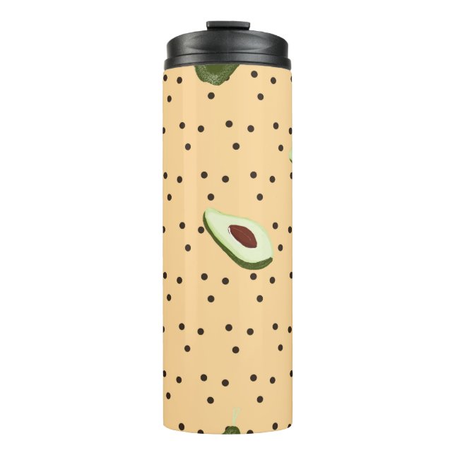 Termo Healthy foods. Seamless avocado pattern,  avocado  (Anverso)