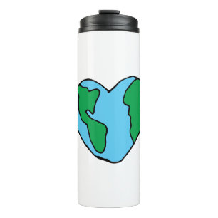 Termo Heart Art World Icono ecológico Happy Earth Clipa