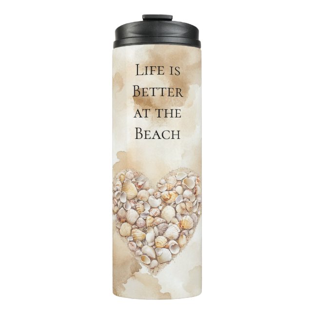 Termo Heart Sea Shells Sand (Anverso)
