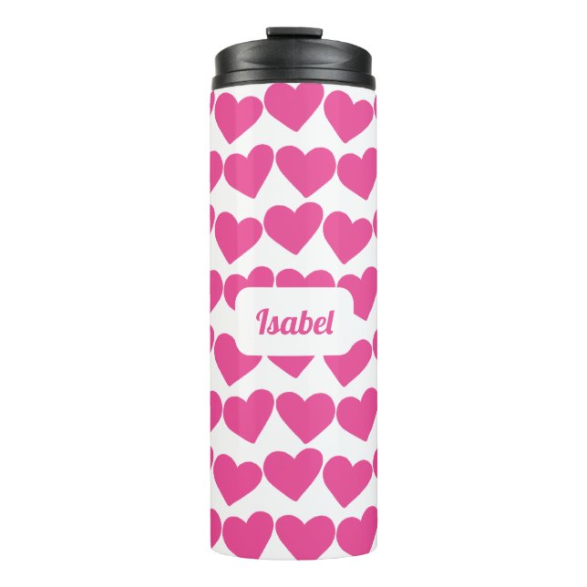 Termo HEARTS Groovy Valentine PERSONALIZADO regalo de da (Anverso)