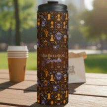 Hecho para [Name] — café folk (cacao y pizarra)