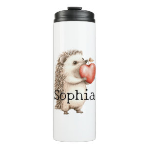 Termo Hedgehog de corazón dulce rojo