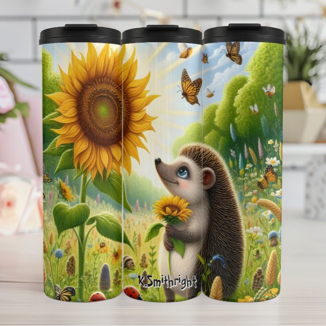 Termo Hedgehog Huele un girasol (Subido por el creador)