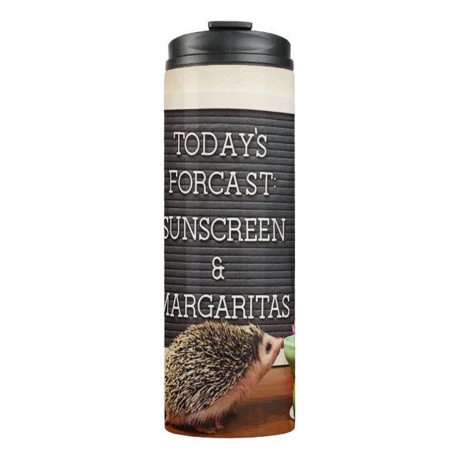 Termo Hedgehog Sunscreen y Margaritas (Anverso)